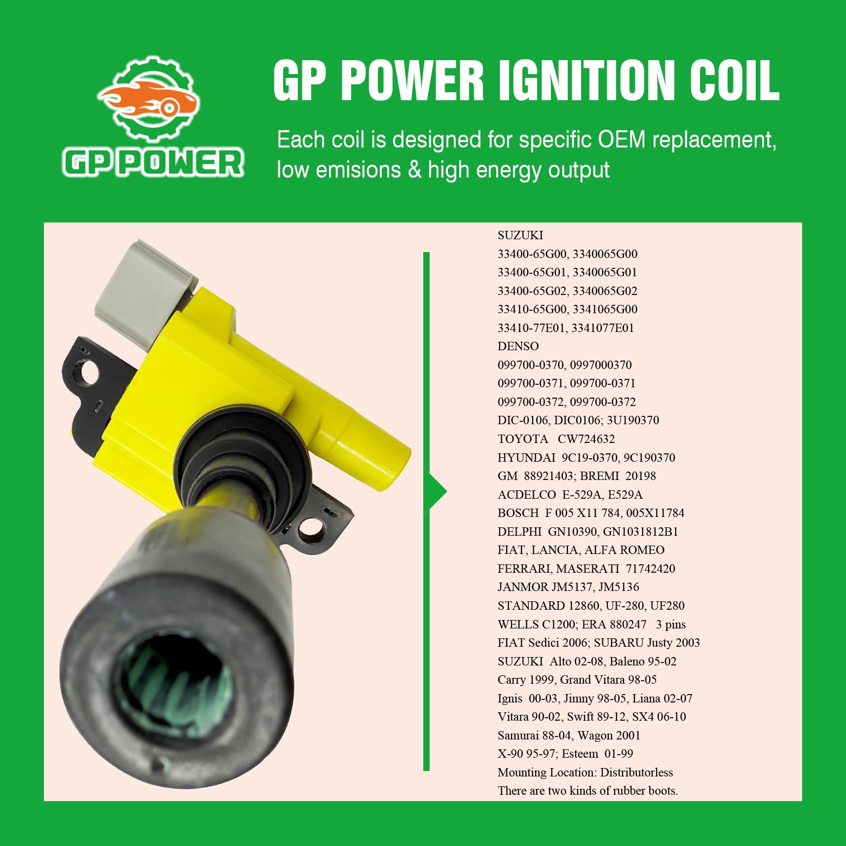 Amazon.com: 2PCS GP POWER Performance Ignition Coil Packs UF280