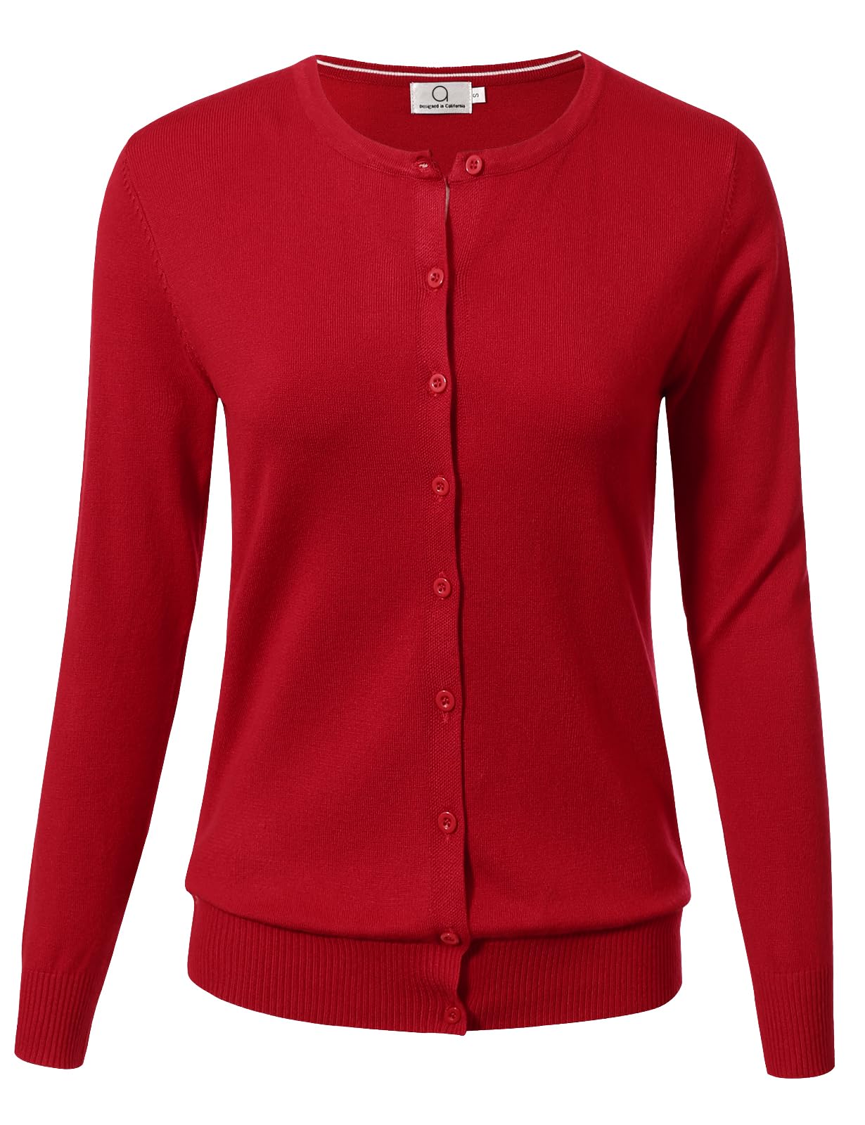 Allsense Women's Long-Sleeve Crewneck Cardigan