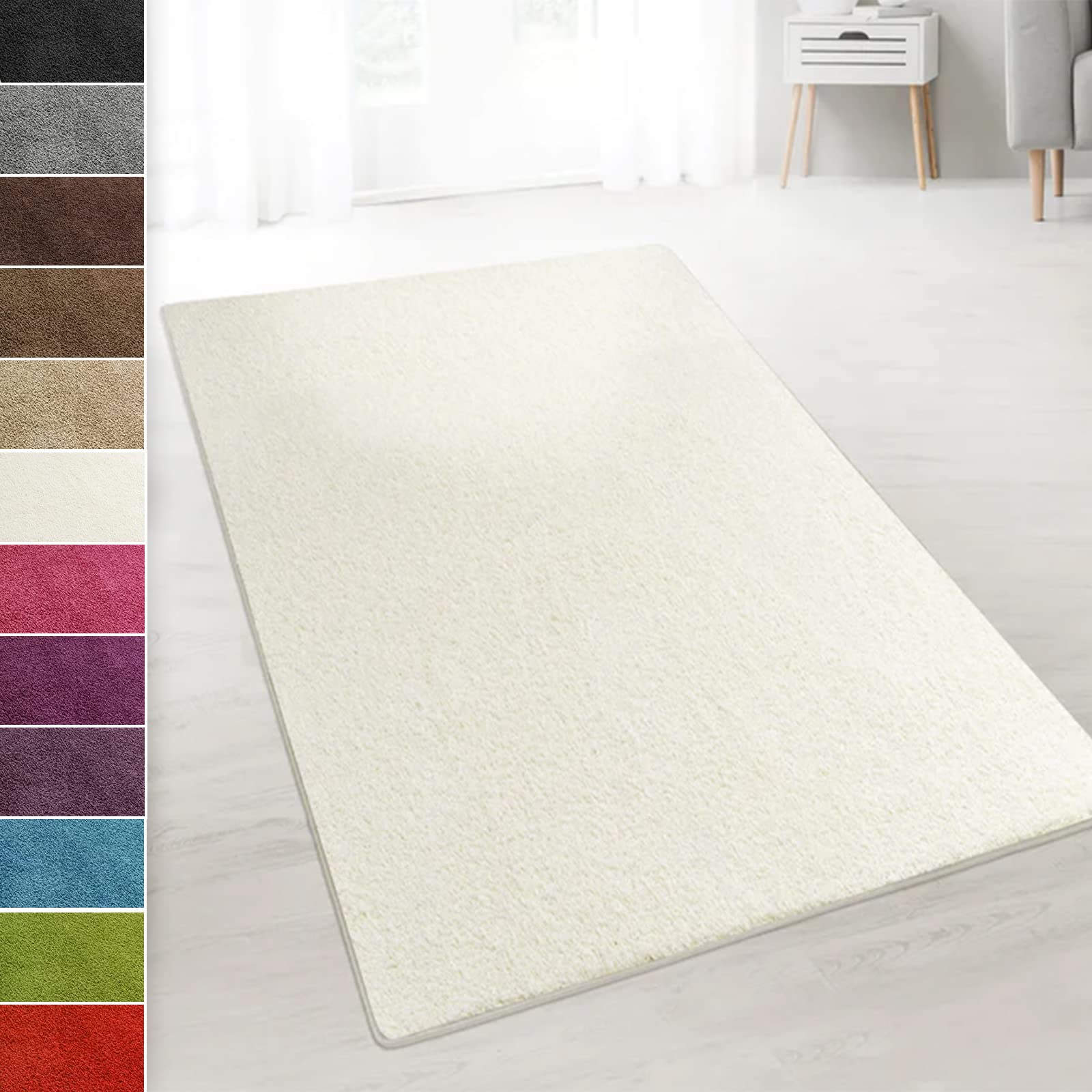 casa pura Shaggy-Teppich Barcelona (Creme, 200 x 150 cm)