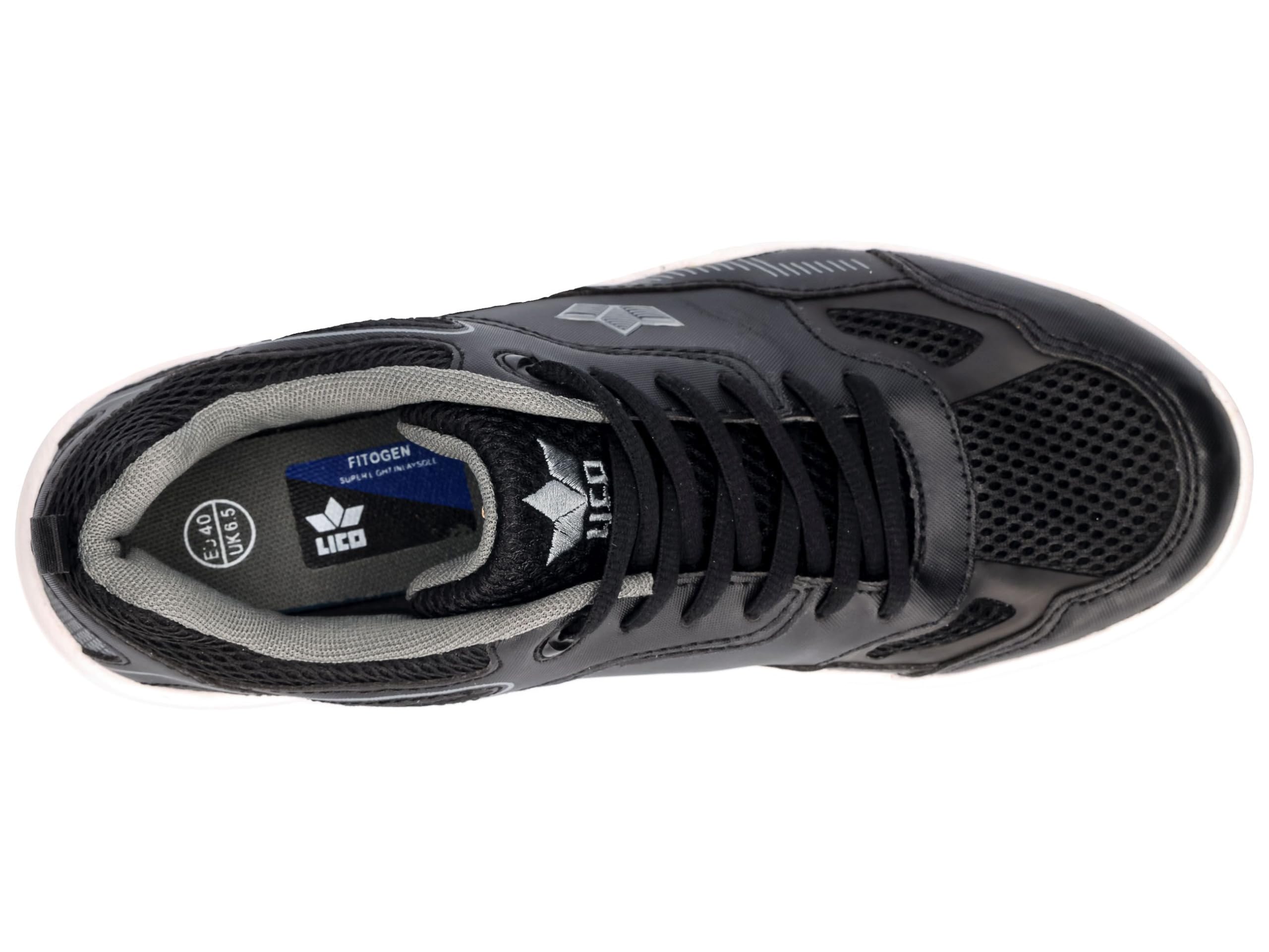 Lico Herren Hallenschuh Sportschuh Sprint Indoor, schwarz/grau, 39 EU