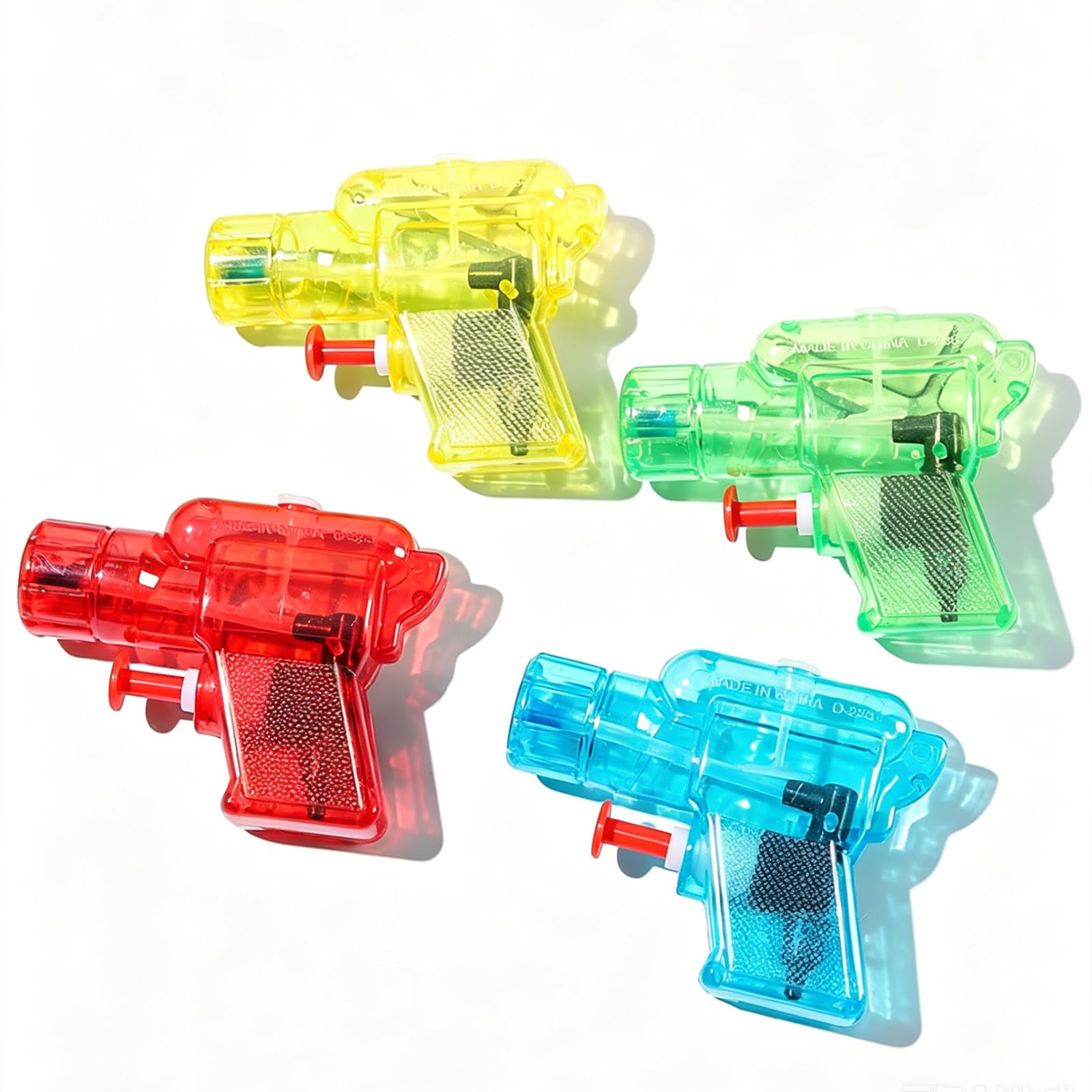 4 Pcs Water Gun Set, Mini Water Gun for Kids, Bright Color Small Water Pistol Shooter, Easy Grip Lightweight Squirt Guns, Summer Beach Pool Backyard Toys for Toddlers and Children
