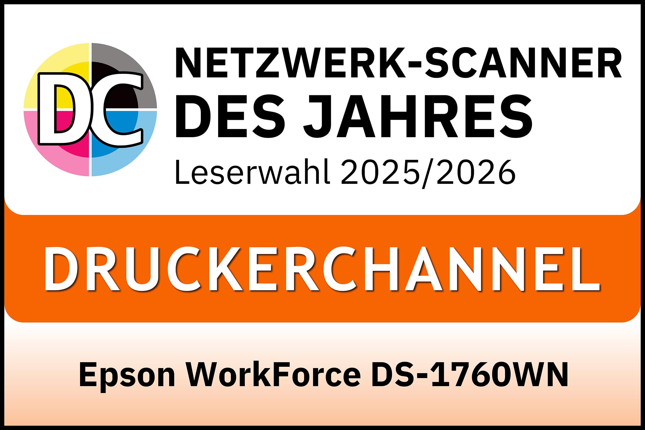 Epson Workforce DS-1760WN DIN A4-Dokumentenscanner, ADF, WLAN