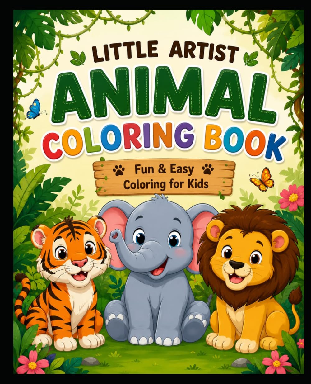 Little Artists Animal colouring Book