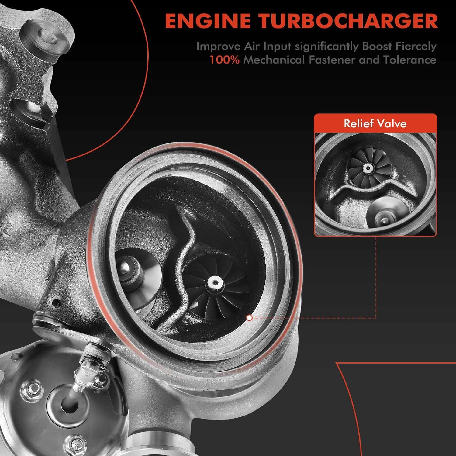 A-Premium Right Side TD03L4 Complete Turbo Turbocharger Kit, with Wastegate Actuator & Gasket, Compatible with BMW 335i 07-15, 335is 11-13, 335xi 07-08, 335i GT xDrive 14-16, 3.0L N54B30 Engine