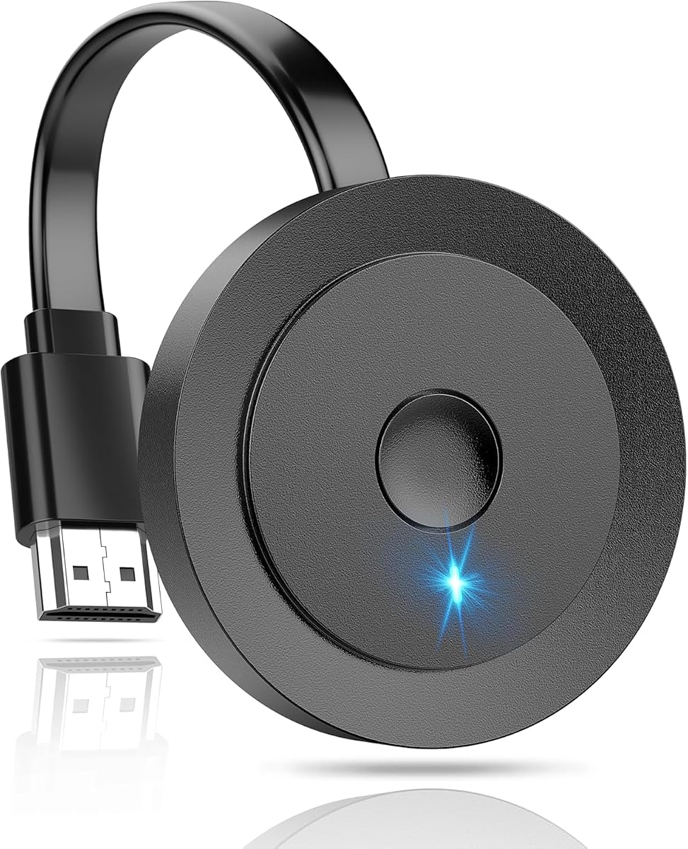 Wireless HDMI Display Adapter 4K, Screen Mirroring Display Dongle, Casting Video & Audio from Phone Pad Tablet Laptop PC iOS Android Windows to TV Projector Monitor Support Airplay Miracast DLNA