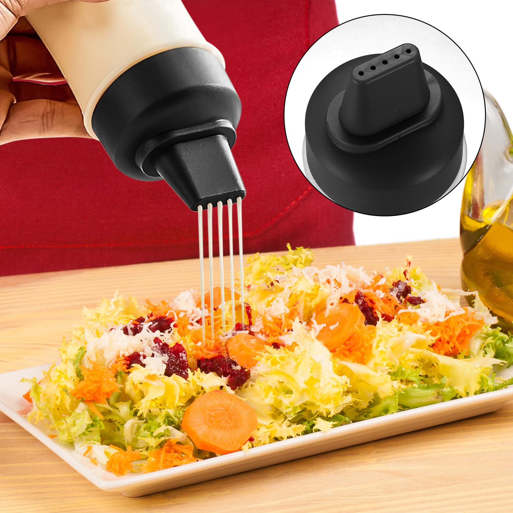 3 Bottiglie Squeeze 350ml Con Tappi - Dispenser Per Salse, Ketchup, Mayo - Foto 11