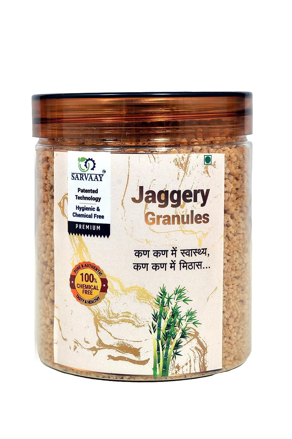 SARVAAY Premium Plain Jaggery Granules - Chemical-Free Production w Patented REJP Technology | Purity & Delightful Taste | Natural Sweetener, Sugar Substitute - 300g Gur Granules (B0C6GXWYDV) Amazon Price History, Amazon Price Tracker