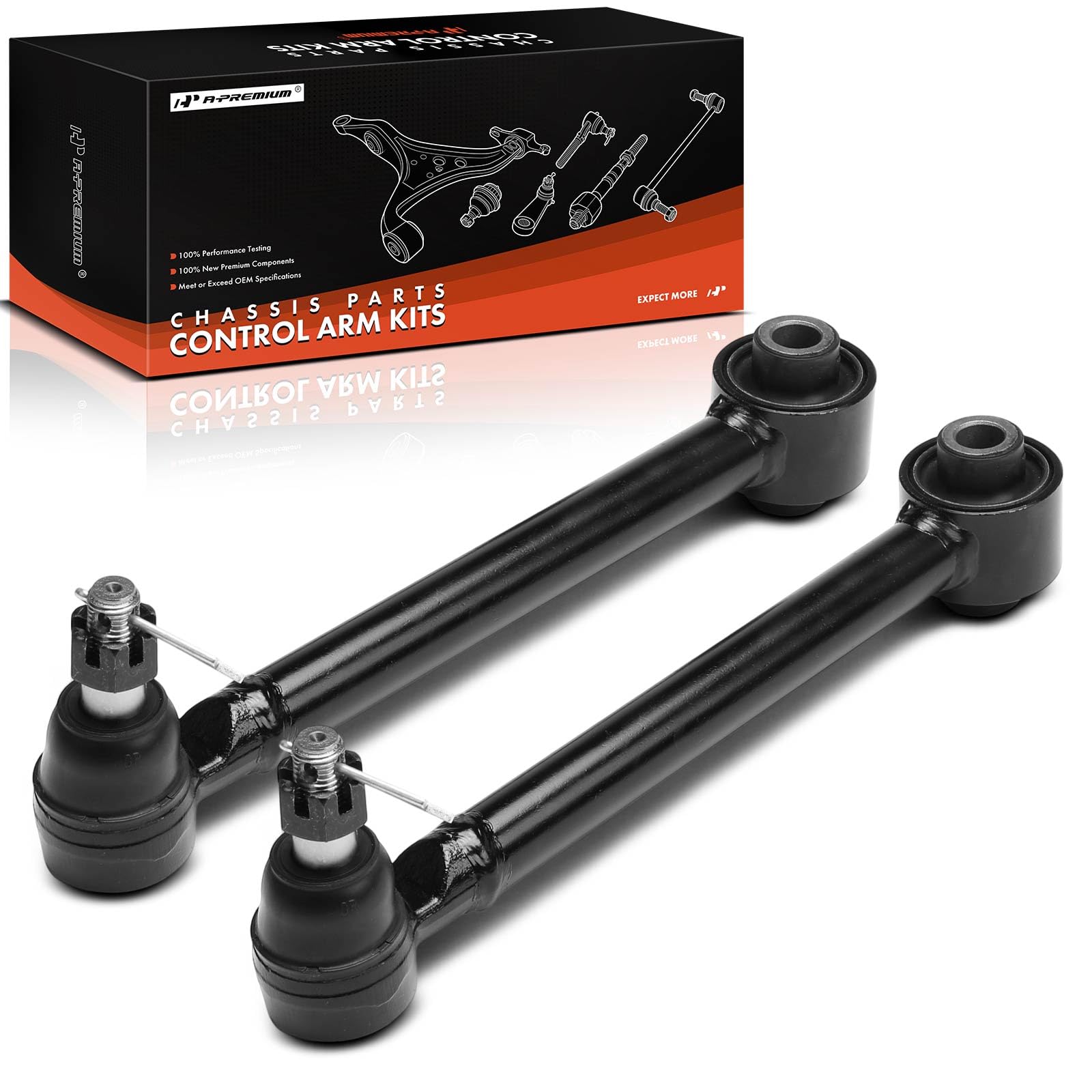 A-Premium 2 x Rear Forward Lower Control Arms, with Ball Joint & Bushing, Compatible with Kia Sorento 2011-2013 & Hyundai Santa Fe 2007-2012, Veracruz