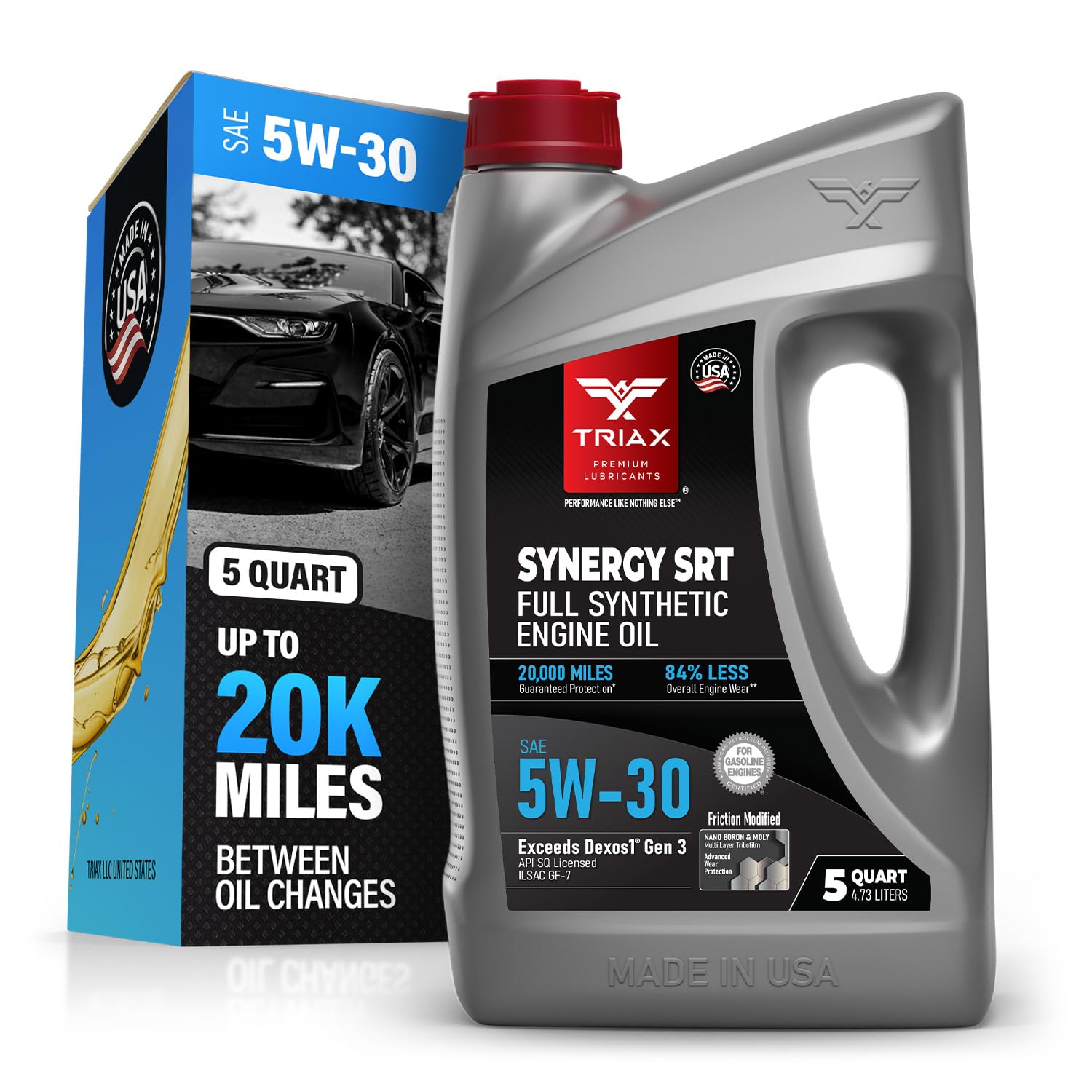 TRIAX Synergy SRT 5W-30 - Full Synthetic, Friction Modified Engine Oil