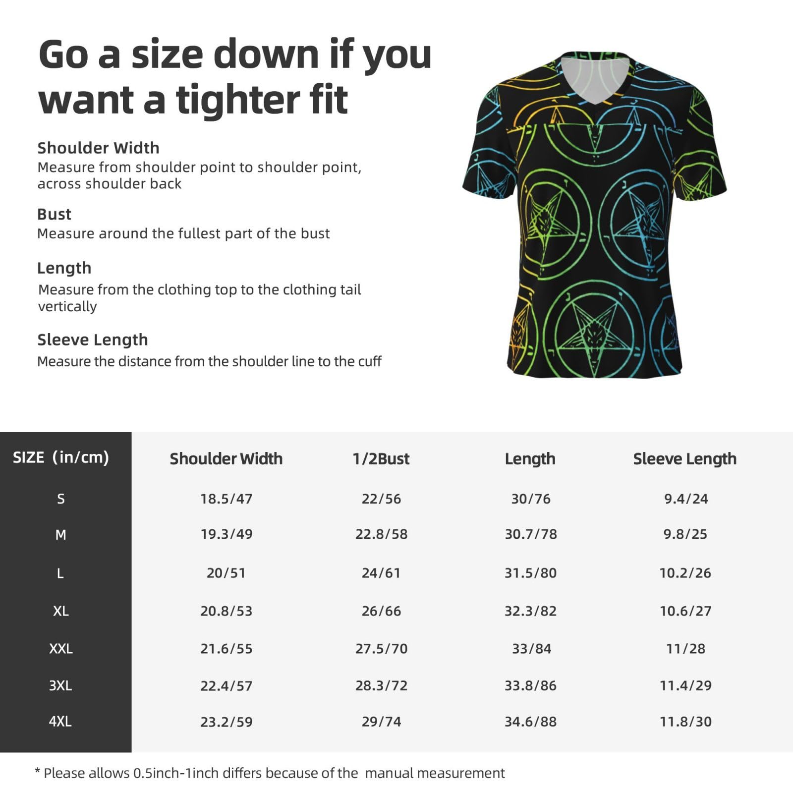 Stylish Athletic Sports Jersey Baphomet-Satanic-Goat-Gay-Rainbow Men's Rugby Jersey Medium