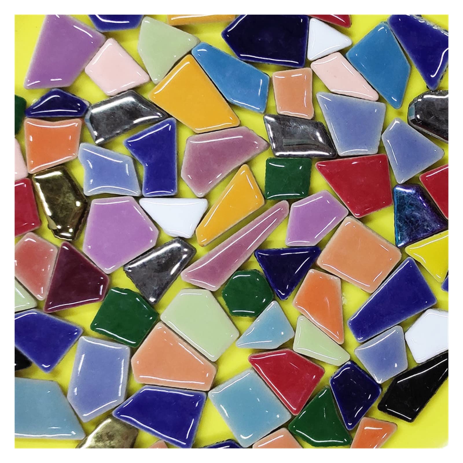 Tessere di Mosaico. 100 g di Mosaico Irregolare, Piastrelle in Ceramica for Mosaico Creativo, Fai da Te, Hobby, Artigianato da Parete, Materiali Decorativi Fatti a Mano, Pezzi di Mosaico
