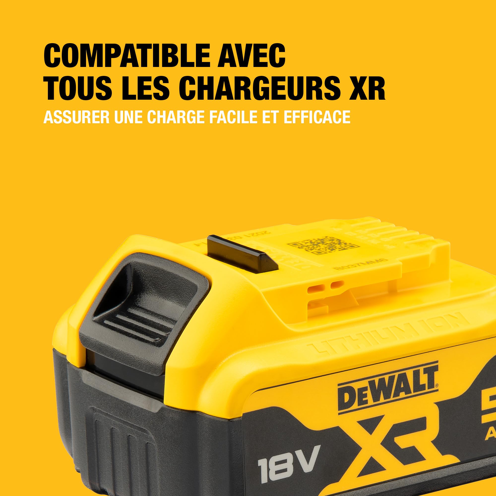 DEWALT Kit 4 Outils XR 18V Brushless Perceuse Visseuse à percussion Visseuse à chocs Meuleuse Perforateur 3 Batteries 5Ah Chargeur Coffrets TSTAK DCK422P3T-QW