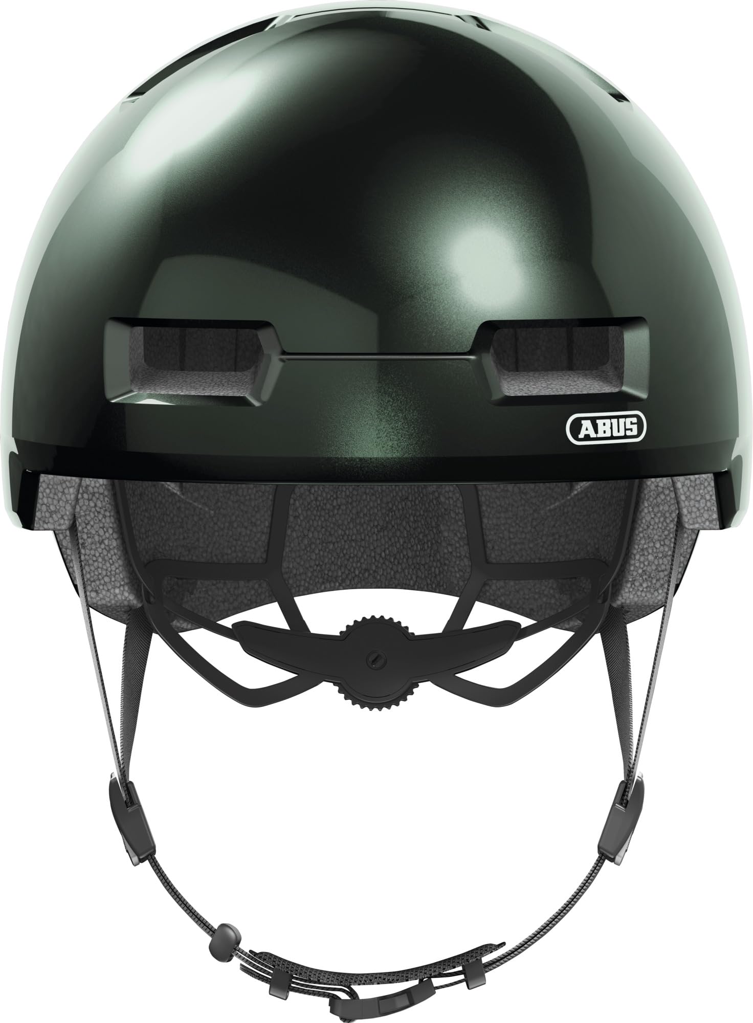 ABUS Skurb Casque Urbain, Vert, Taille M | Casque skate robuste, technologie In-Mold, réglable, place pour tresse, 12 aérations