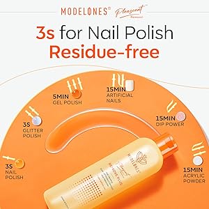modelones Acetone Nail Polish Remover, Gel Nail Polish Remover | Natural Formula for Nail Moisturizing & Care | Rapidly Removes Natural Artificial Acrylic Sculptured Nails Dip Powder Glue 8 FL.Oz.