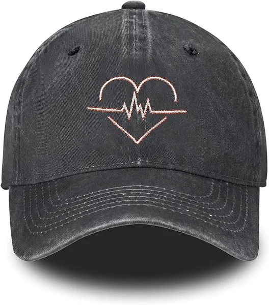 Betyiwling Baseball Cap for Women Men Embroidery Adjustable Washed Distressed Trucker Hat