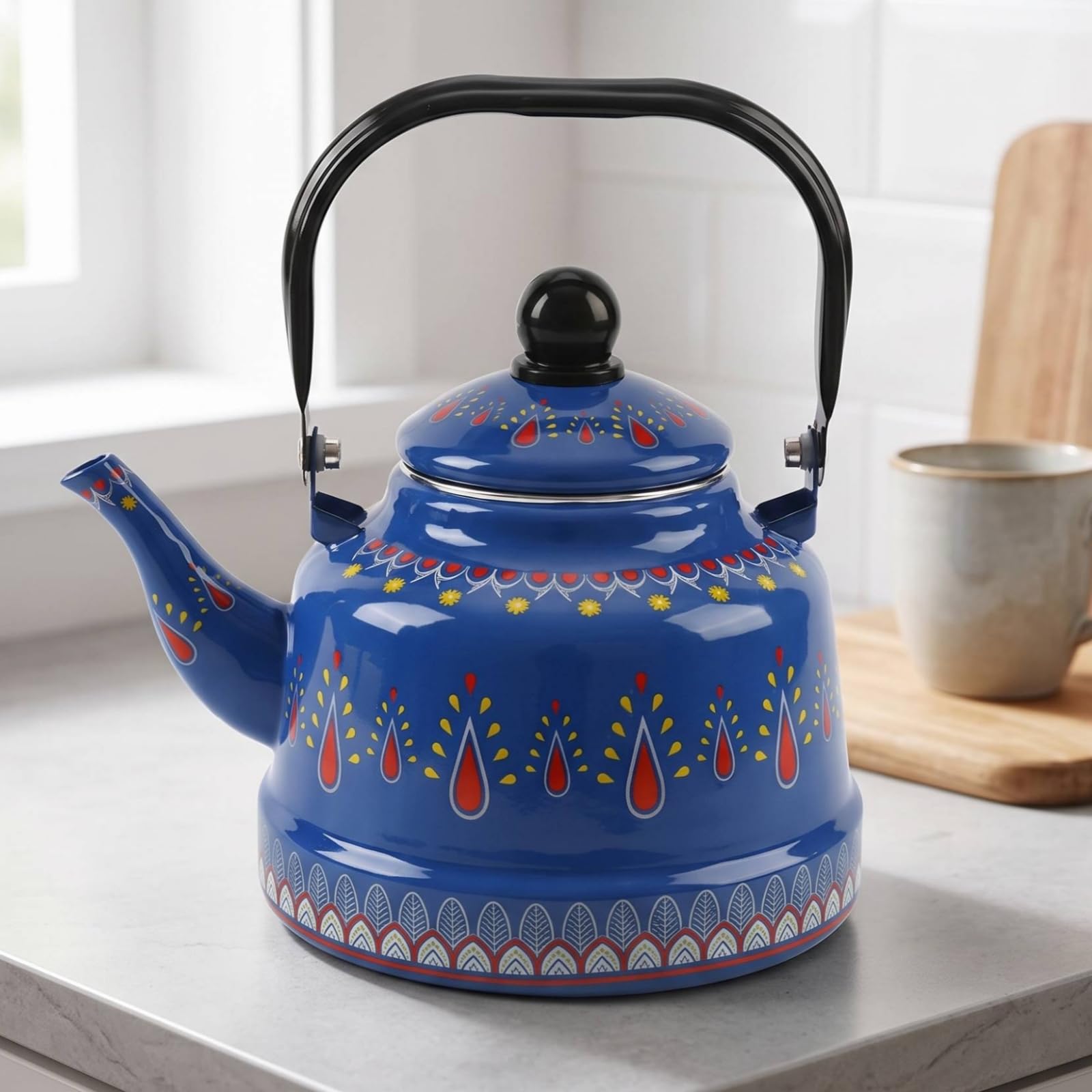Tetera Clásica Elegante, Rojo, Rojo, 2.5L