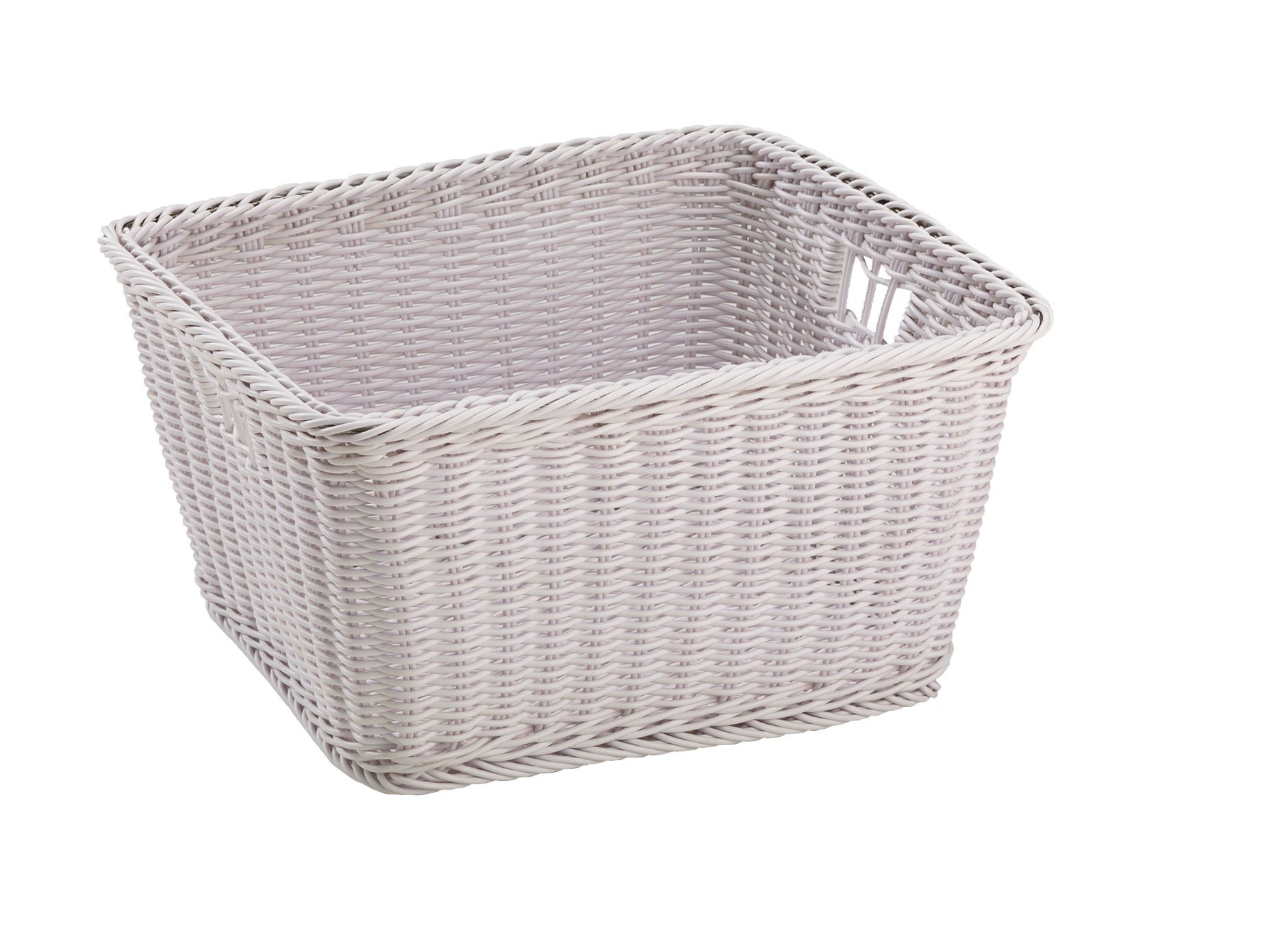 Panier Joy en osier blanc pour ranger le linge de salle de bain