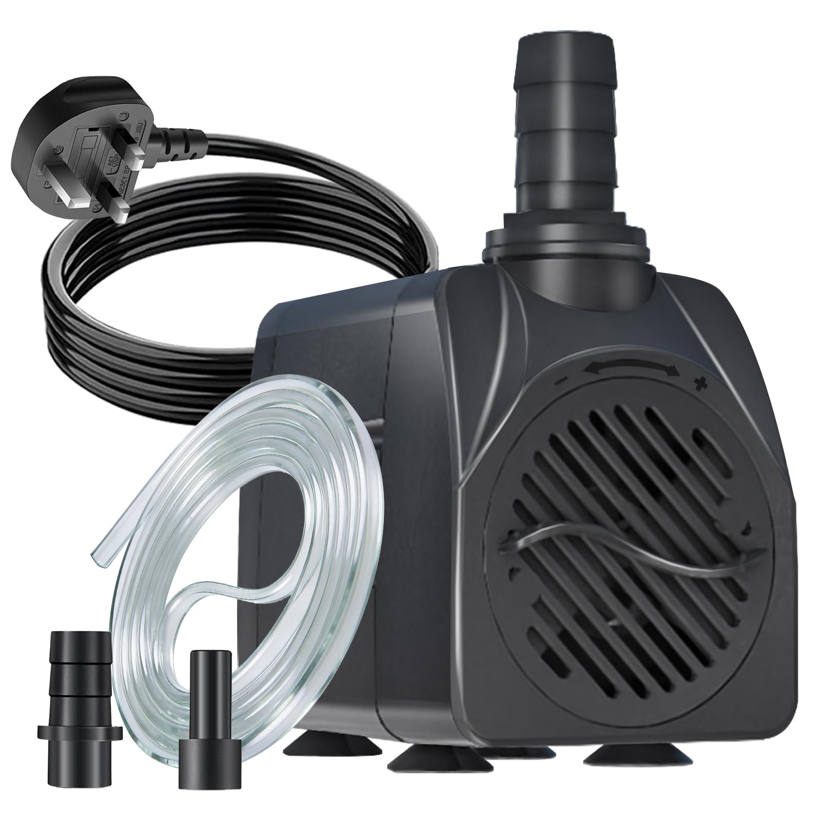 Knifel Submersible Water Pump 10W 600L/H with 1.8m Power Cord & 1m Hose — image 1