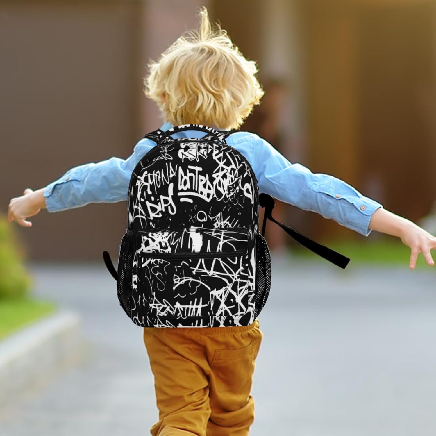 Funny Graffiti Art Backpack, Laptop Backpack with Multiple Pockets for Adult Hiking Travel Work 17 Inch