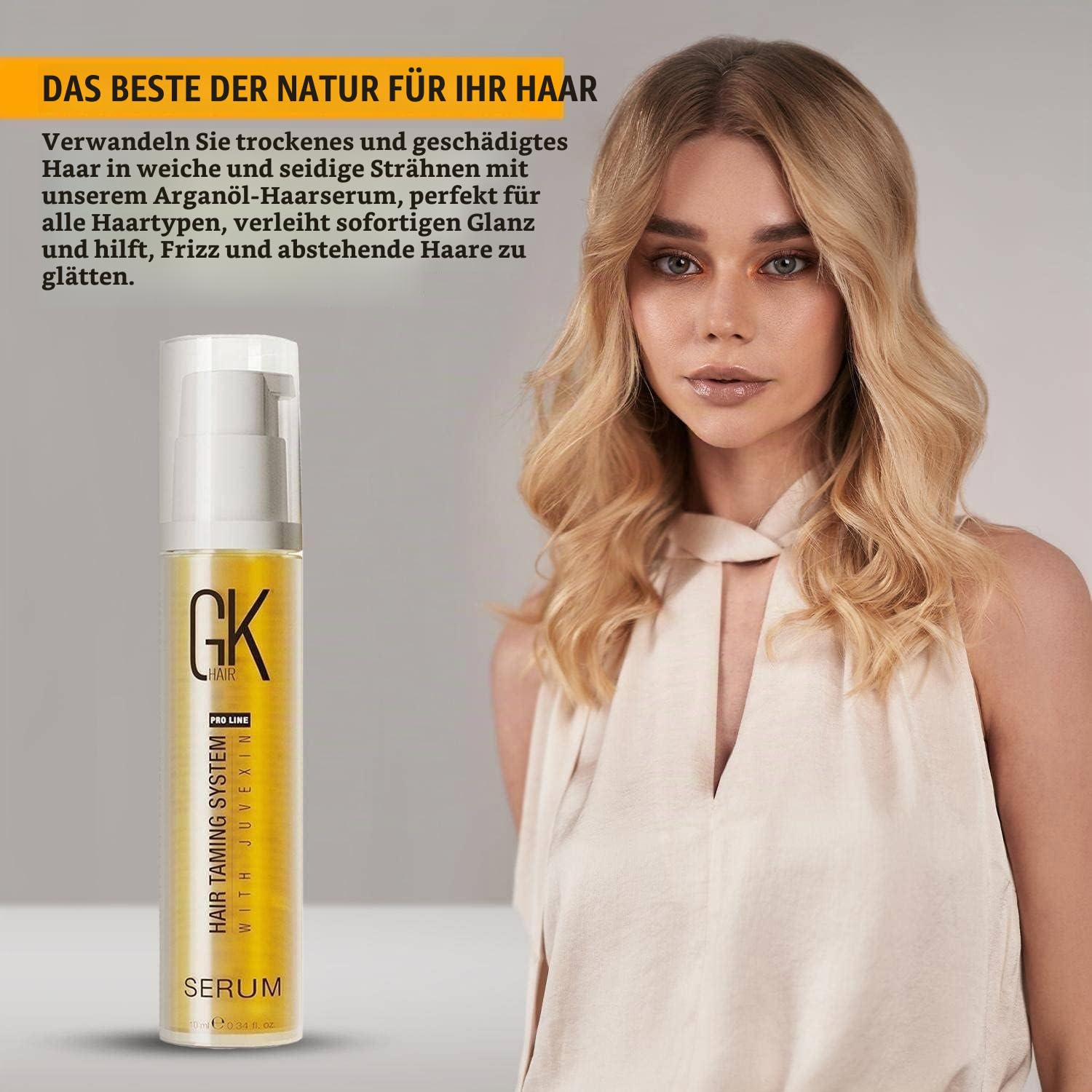 Global Keratin GKhair Feuchtigkeitsshampoo, feuchtigkeitsspendender Conditioner, pH+ Klärendes Shampoo (300ml/ 10,1 fl. oz) und 2 Serum (10ml/ 0,34 fl. oz) Organische Ölextrakte - Von GKhair