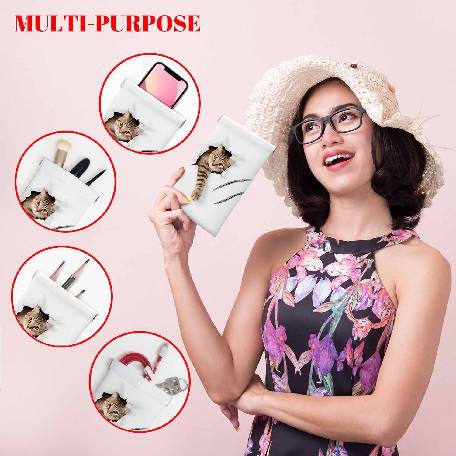 Inspirational Quote Glasses Case, PU Sunglasses Organizer Eyeglasses Case Glasses Cases Pouch For Men Women