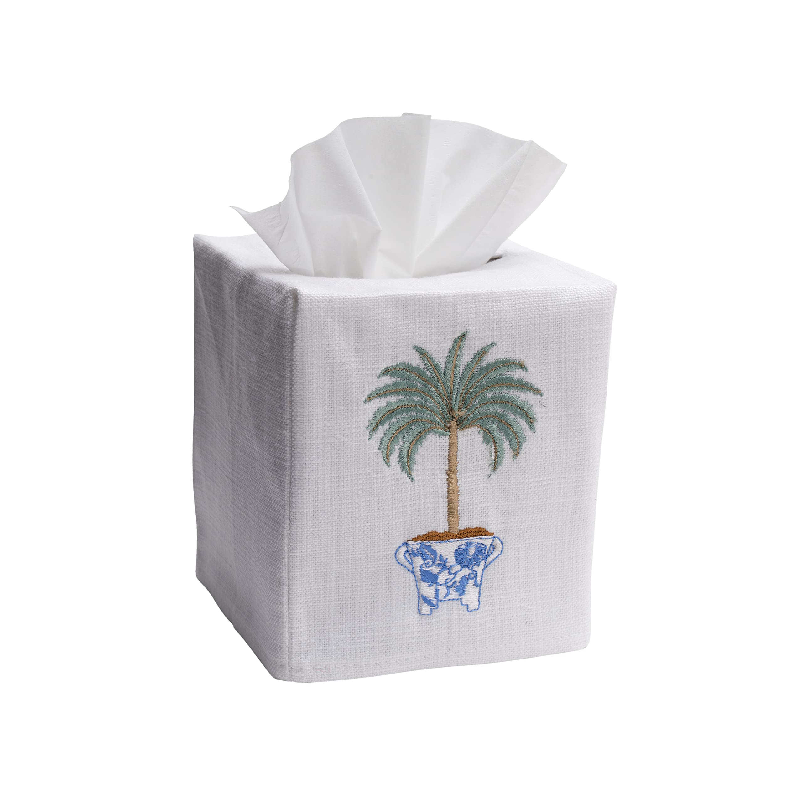 Jacaranda LivingTissue Box Cover, One Size, White