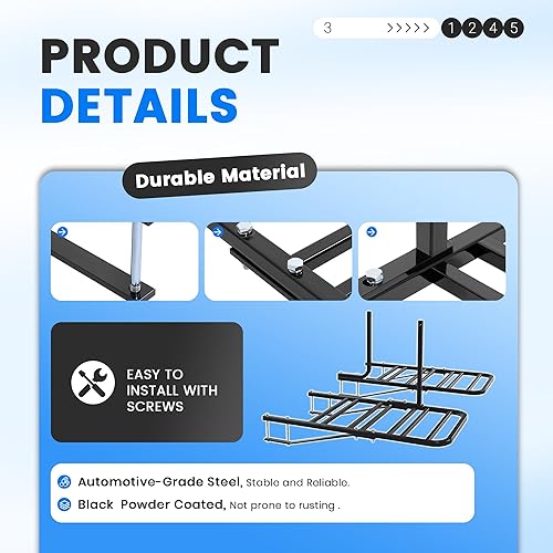 Miniatura 4 de ECOTRIC Portabicicletas RV Portabicicletas Camper Remolque Soporte Trasero Bicicleta Soporte para 1-4 Bicicletas