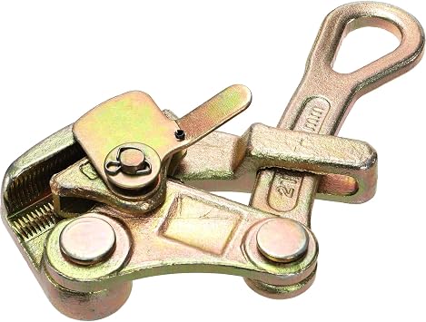 WRINGKIT 2T Cable Grip Wire Gripper, Steel Cable Puller Tool for 4-22 mm Wire Rope, Cable Tensioner with Swing Latch, Rope Jaw Puller Tightening Tool, Pulling 4400lb Lbs