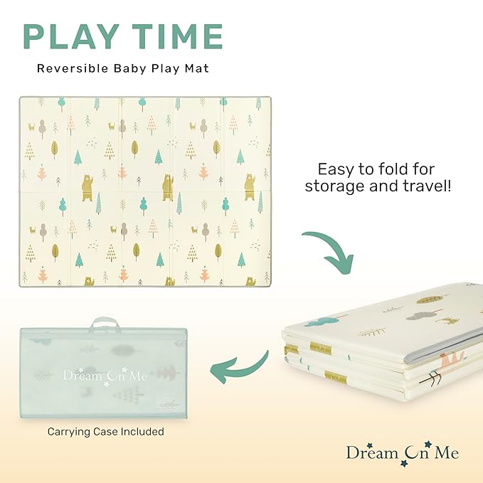 Dream On Me Play Time Alfombra de Actividades Reversible para Bebés miniatura 5