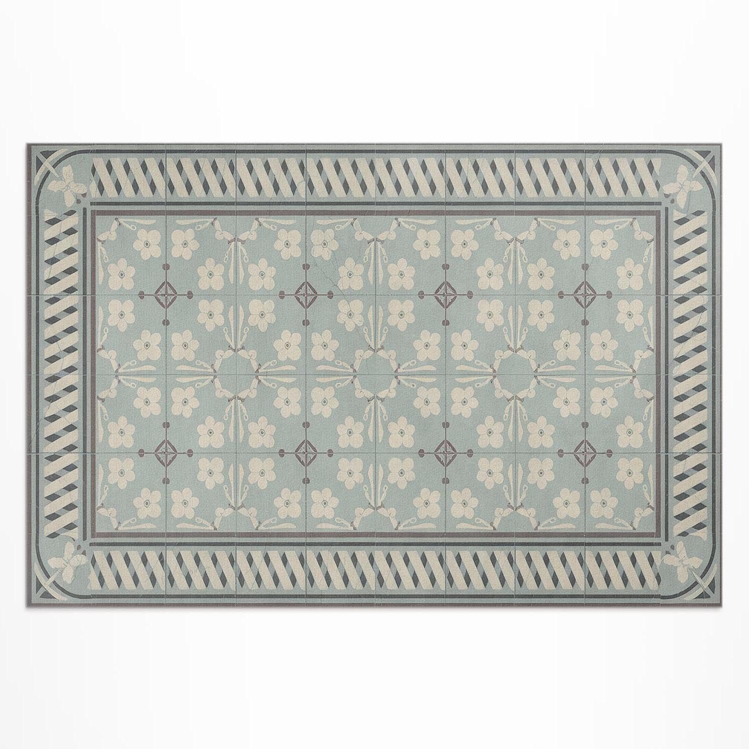 Tapis en vinyle 120x180 cm imperméable et rectangulaire pour décoration de balcon