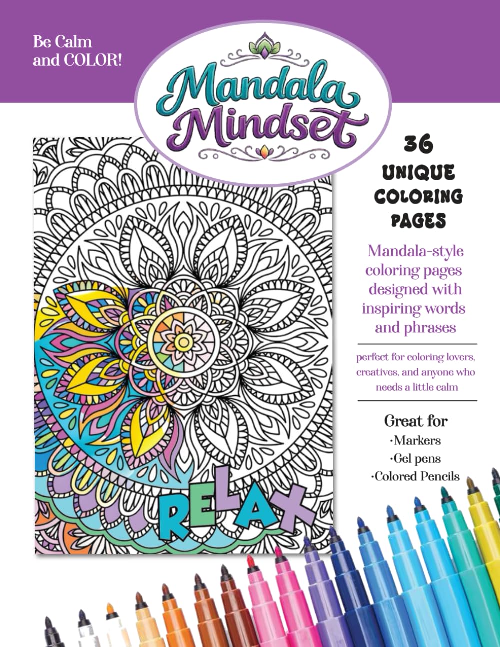 Mandala Mindset: Mandala-style coloring pages designed with inspiring words and phrases (Mindful Coloring)