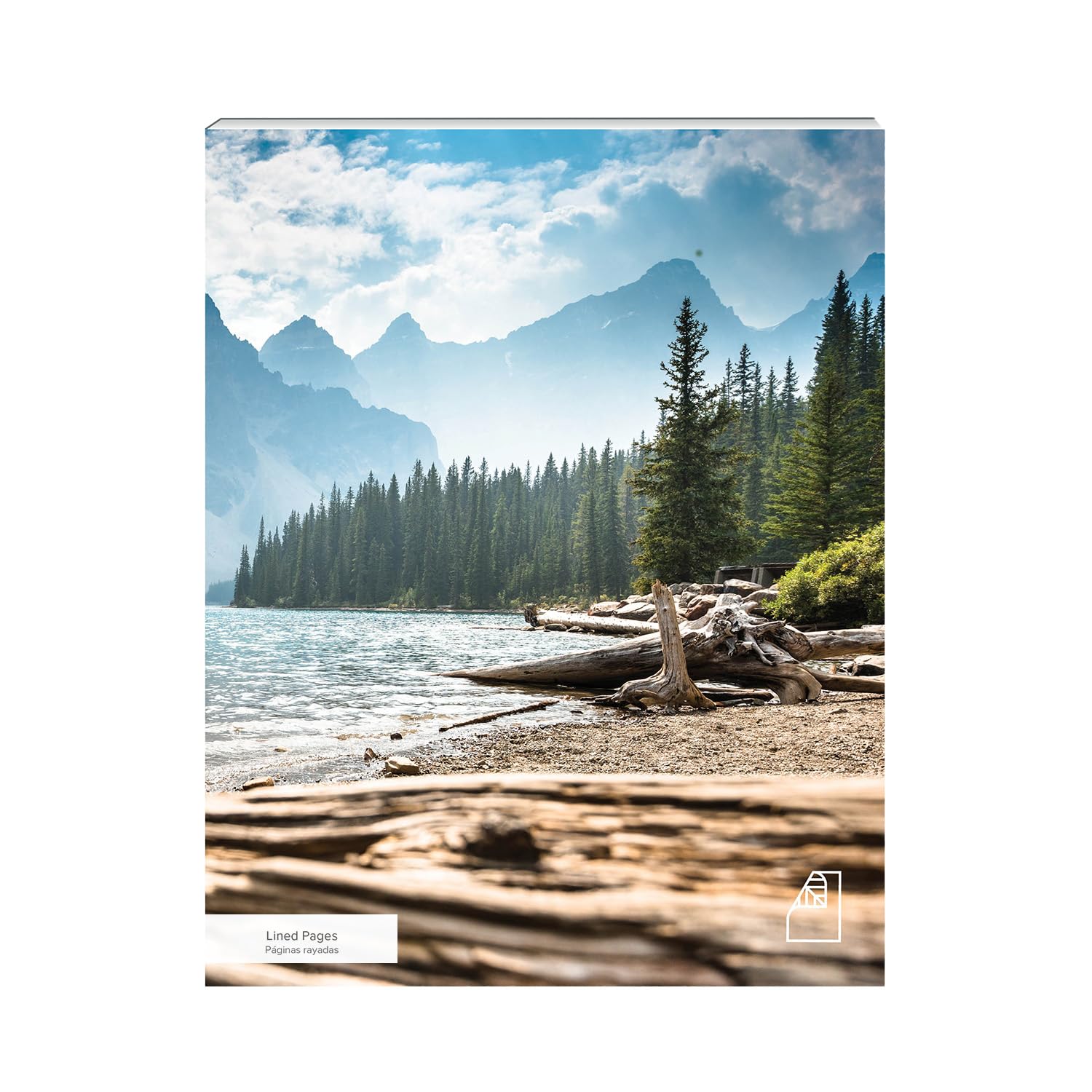 New Leaf Paper Photoreal Journal, Majestic Mountain, 9.75" x 7.75", 192 Pages - Lined, Seamless Photo Cover, 100% Post-Consumer Recycled Paper