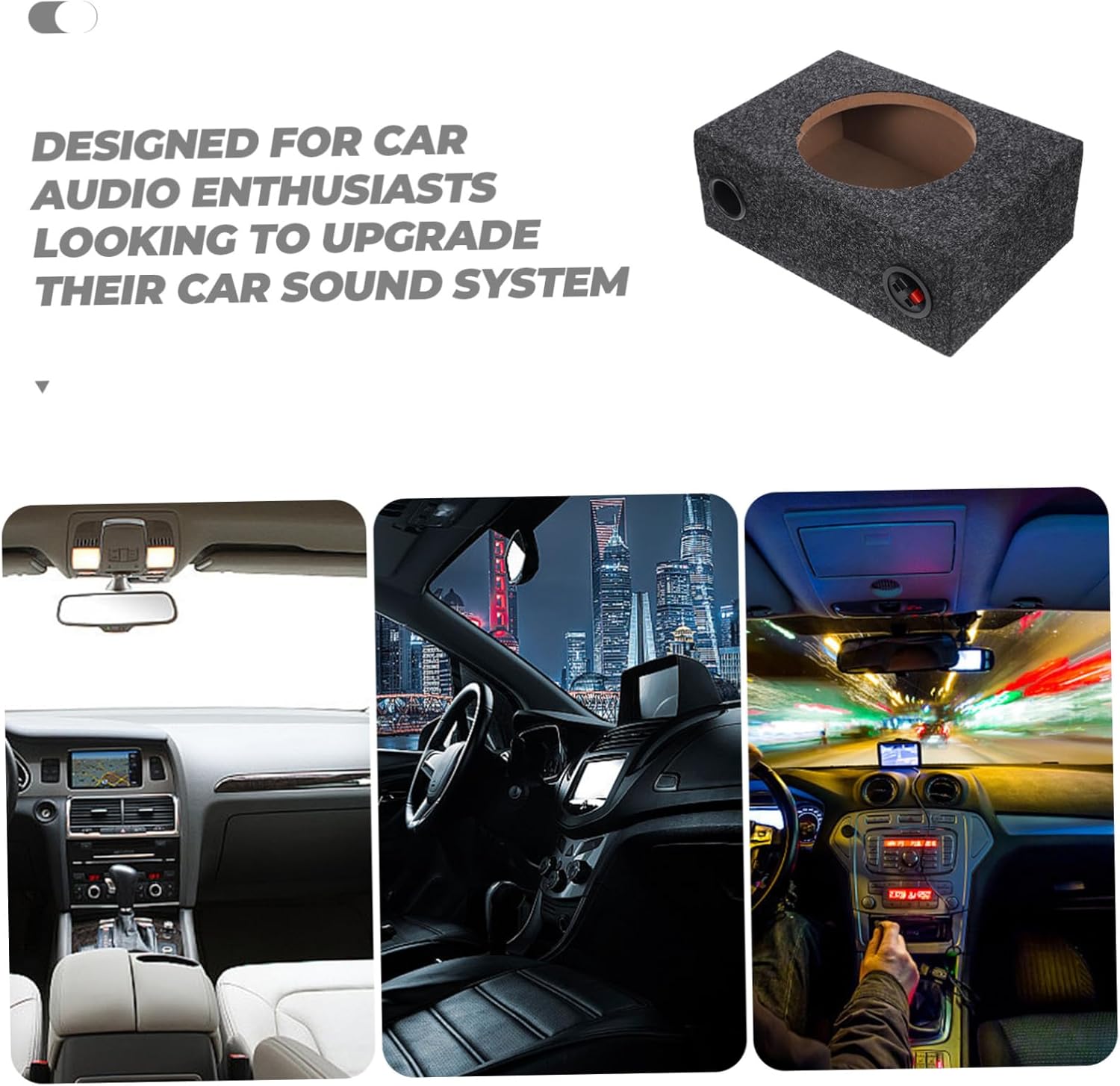 Cabilock DIY Car Audio Upgrade Subwoofer Box Sealed Enclosure Sound Easy Installation