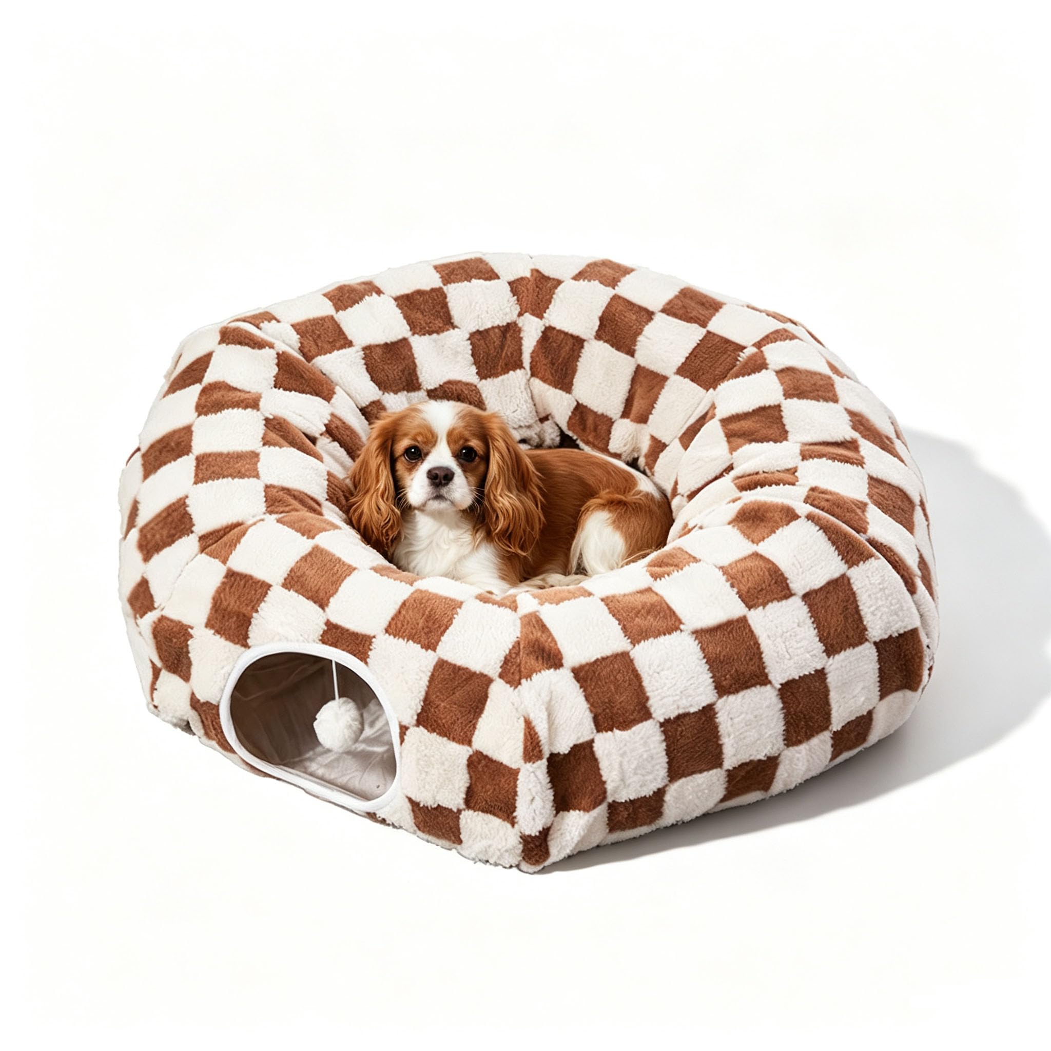 Dachshund Tunnel Bed Christmas Edition,Dog Tunnel Bed for Indoor