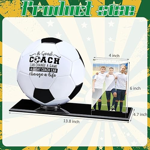 Miniatura 2 de Seematn Juego de fútbol americano impreso con autógrafo con soporte acrílico y bomba de bolígrafo de la firma, juego de regalo de entrenador de