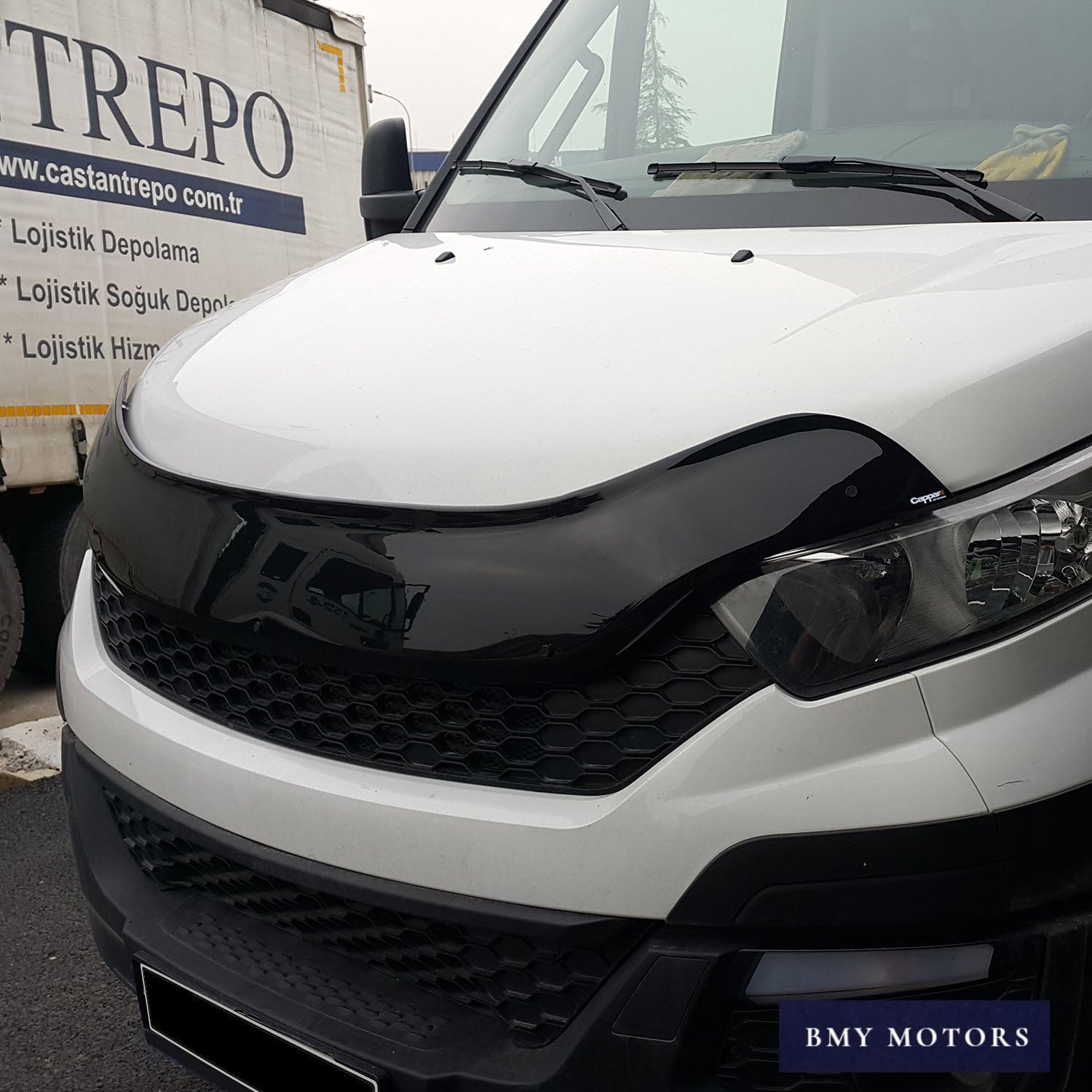 BMY Hood Deflector/Front Bug Shield Compatible for Iveco Daily 2014-2019 Hood Guard Bonnet Protector | Particles & Bug | Car Accessories