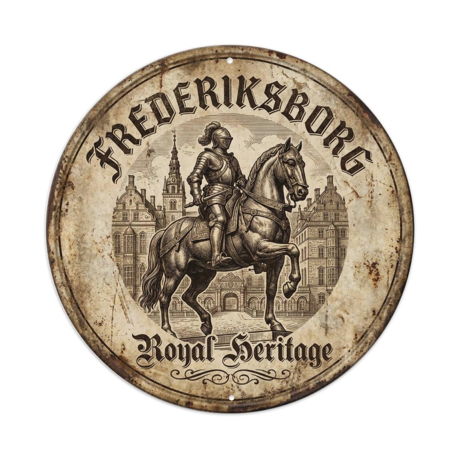 Vintage Travel Knight Denmark Metal Tin Sign