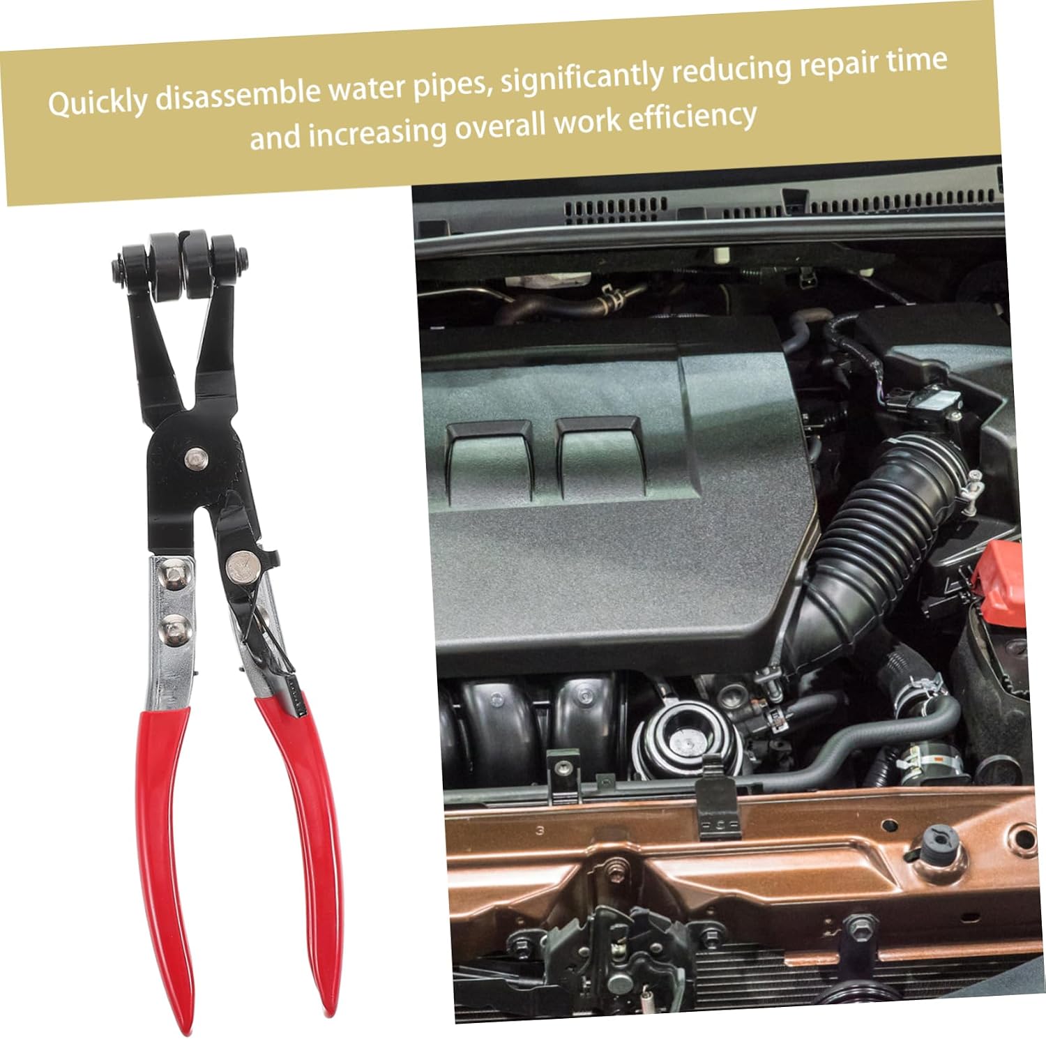 Zerodeko Automotive Hose Clamp Pliers Bend Water Tool for Efficient Removal and Repairs and Homes Versatile Design for Various Angles and Applications