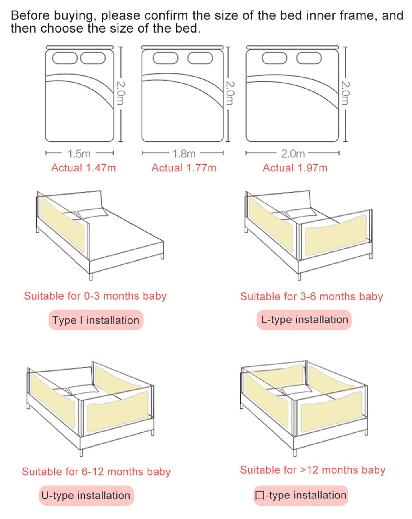 SYGA Bed Rail Guard - Protect Your Child FREE SHIPPING -5