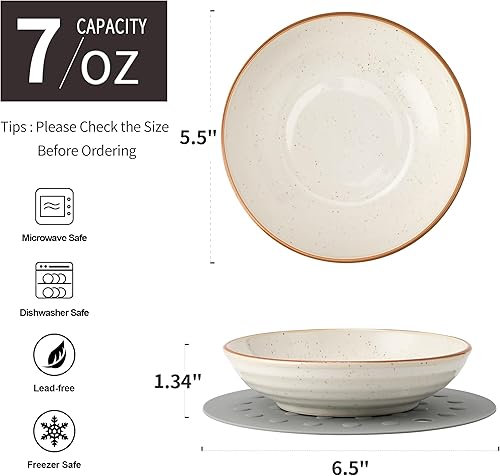 Miniatura 2 de SIDUCAL Tazón de cerámica para gatos, platos para gatos de 5.5 pulgadas, 6 piezas para gatos de interior, cuenco de comida para gatos con