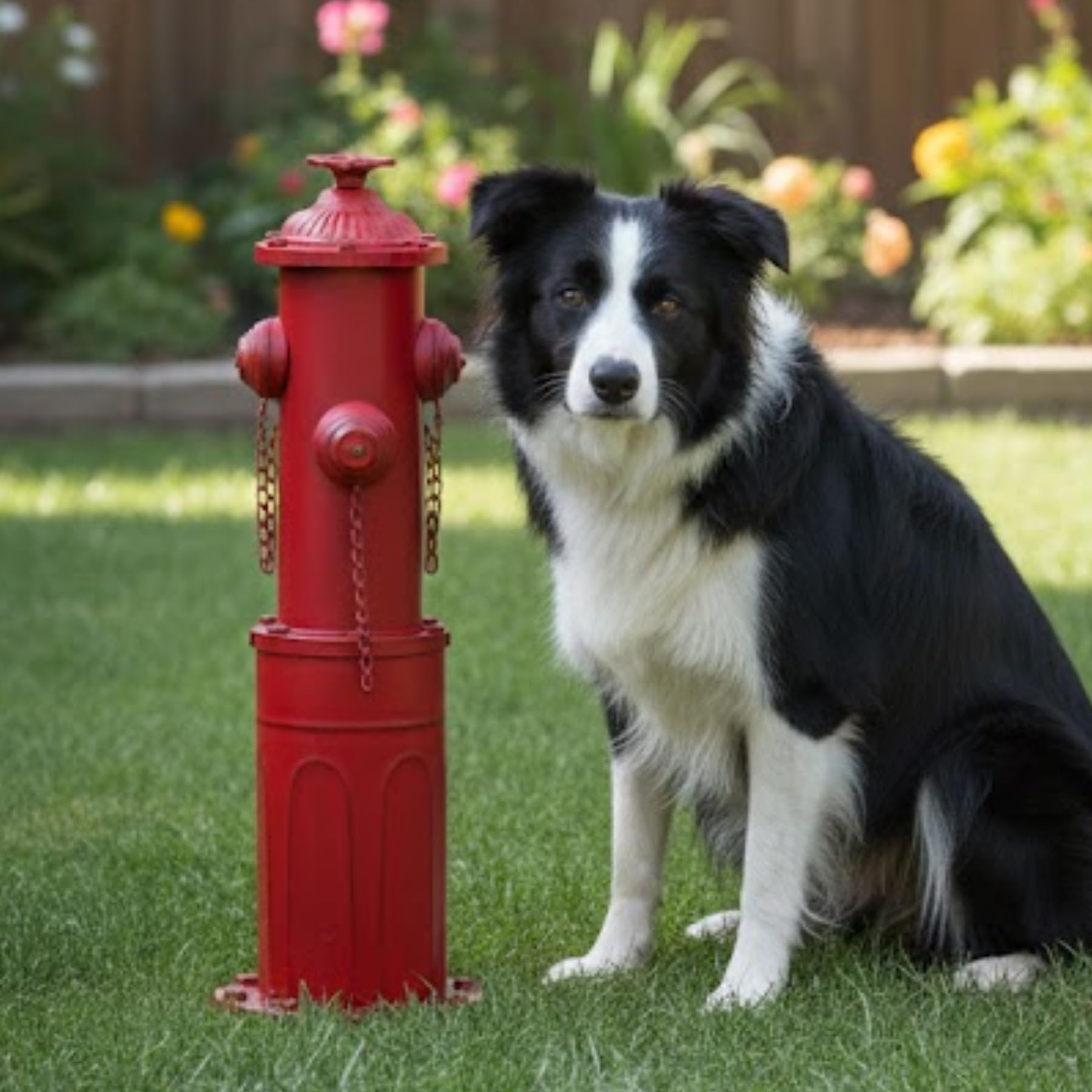 Feuerhydrant für Hunde zum Pinkeln, 57,1 cm, Metall, künstlicher Feuer-Hydrant, Pee Post rot für Outdoor-Training, Urinenstange mit Erdspießen, befüllbare Basis für Hof, Garten, Terrasse