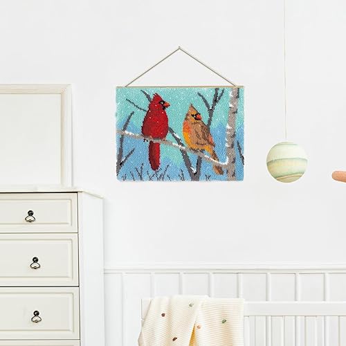 Miniatura 42 de ZFFLYH Kit de alfombras de gancho para manualidades, alfombra de ganchillo sin terminar, alfombra de hilo para niños/adultos con patrón de lienzo