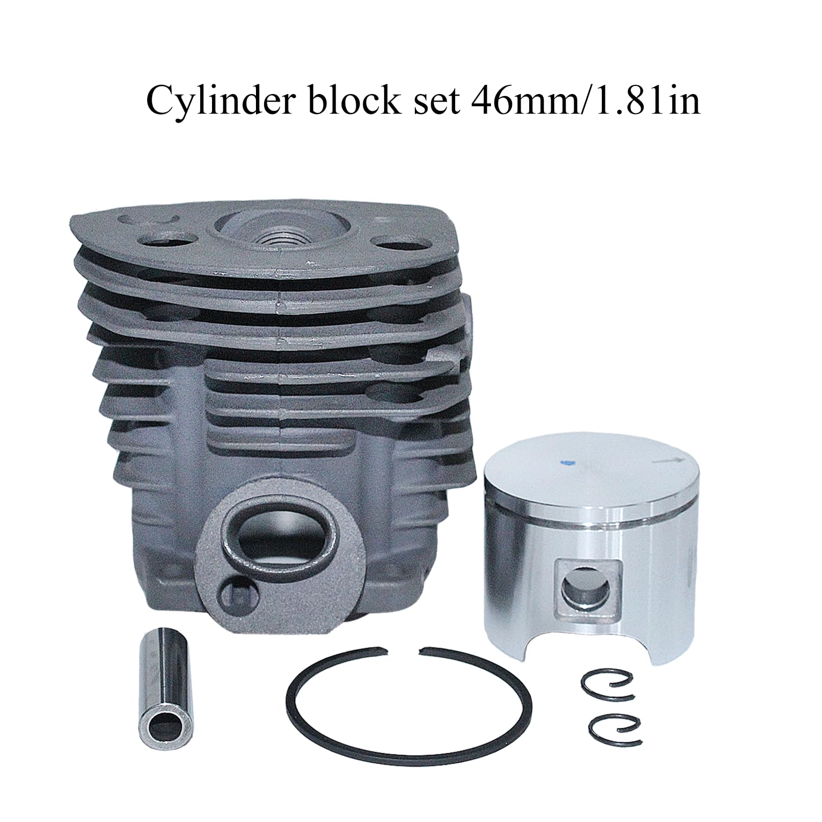 46mm Cilindro Pistone Manovella Cuscinetto Set per Husqvarna 55 50 51 Motosega Sostituire 503609171 032890-11 5032890-14 con Carburatore Bobina di Accensione