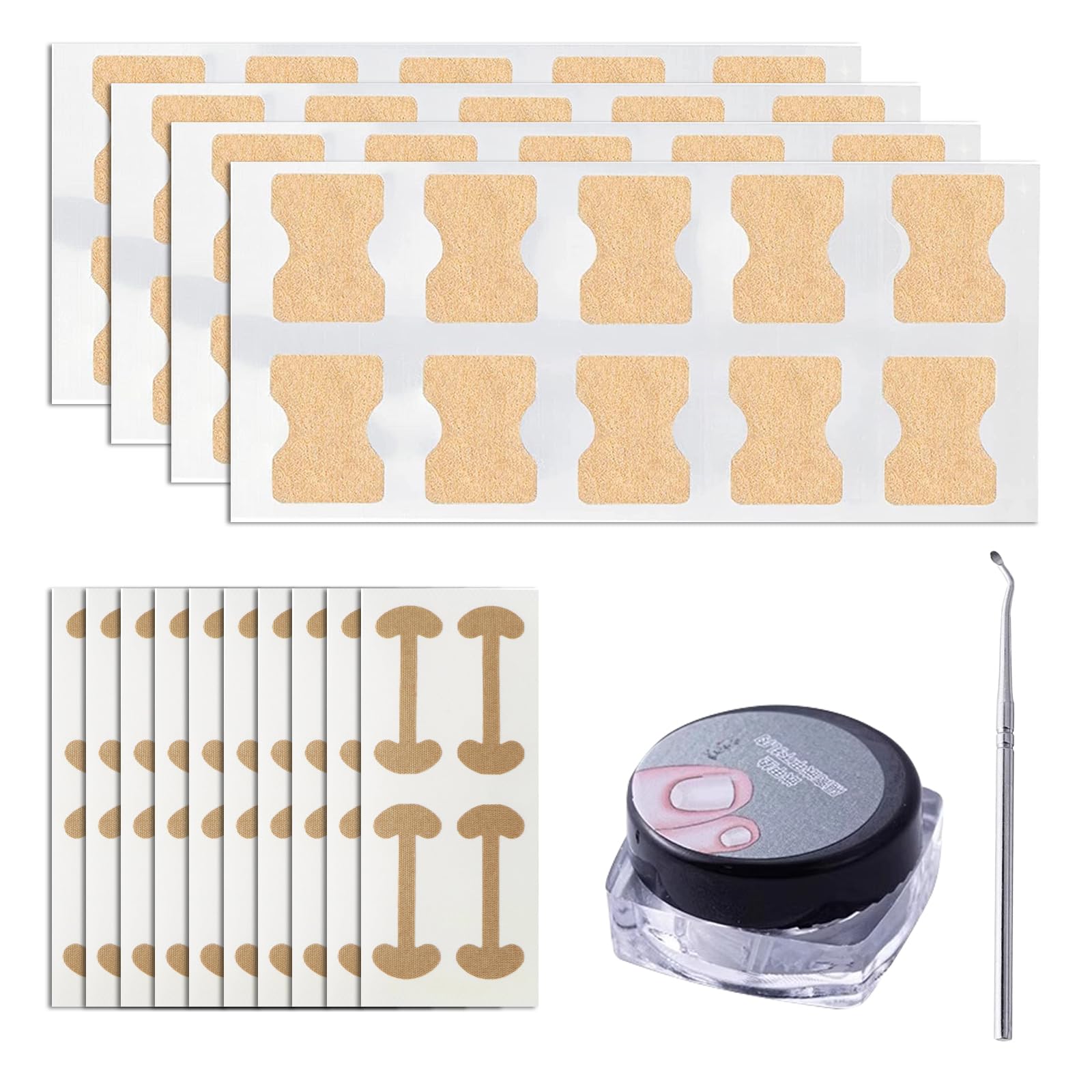 14Pcs Ingrown Toe Nail Remover, Ingrown Toenail Correction Tool Toenail C-pads Professional Ingrown Toenail Tool for Toenail Care Pain