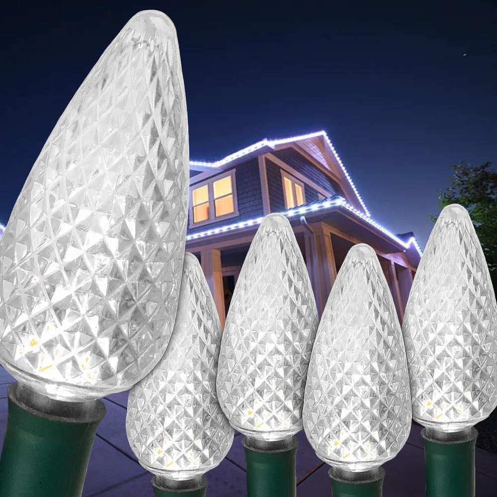 Winthorpe Cool White Christmas Lights Large Strawberry