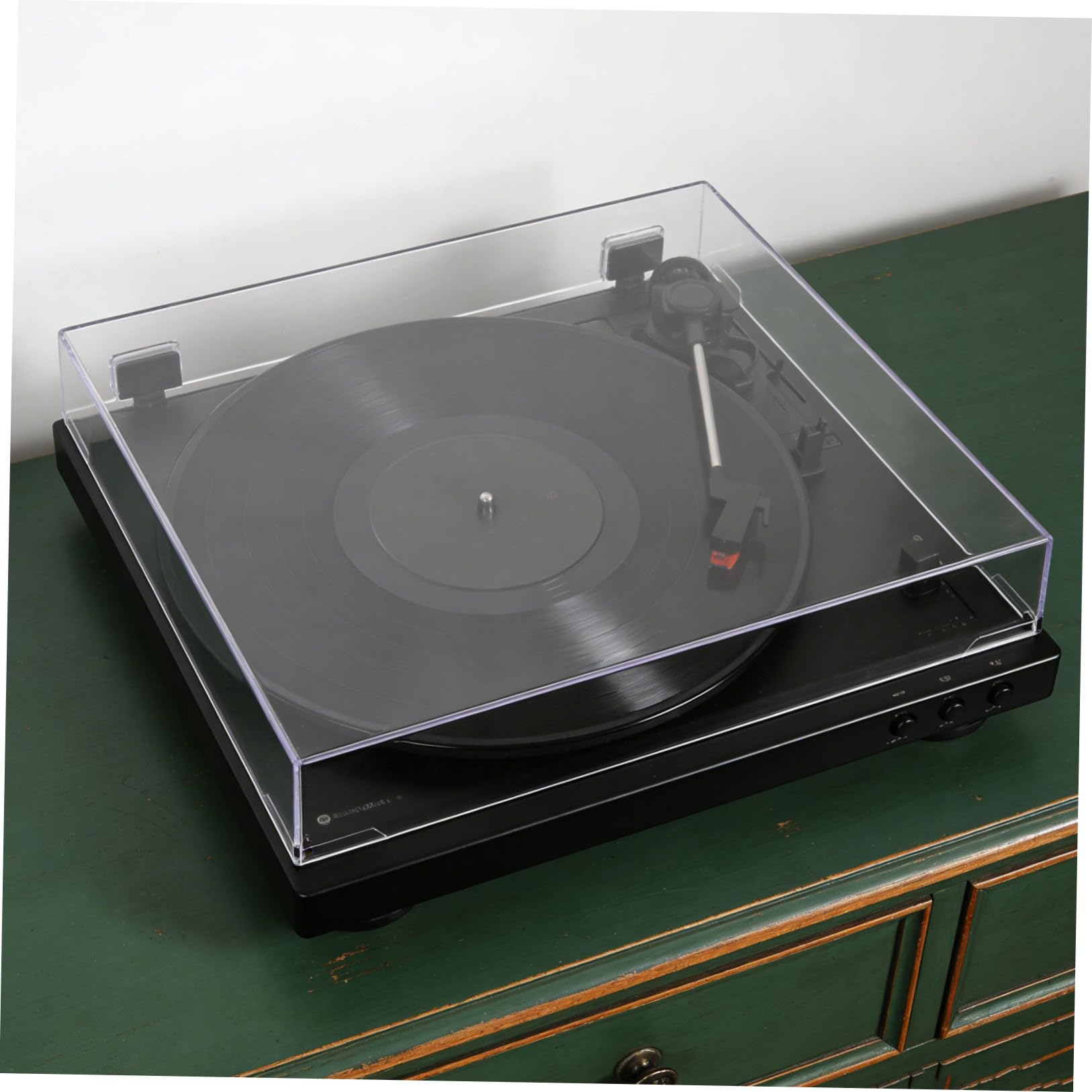 SHERCHPRY Copertura Protettiva Trasparente in Acrilico per Vinile Protezione Antipolvere e Design Personalizzato per Impianti Audio Domestici