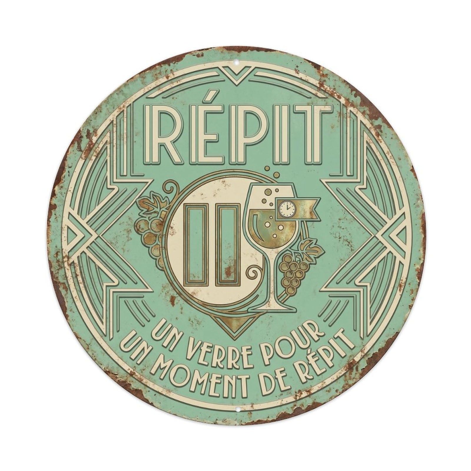 Respite Humorous Lounge Respite Vintage Metal Tin Sign Plaque Wall Decor for Cafe, Club Bar, Office, Garden Metal Poster 8x8Inch