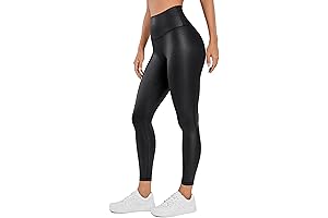CRZ YOGA Butterluxe Matte Coated Leggings: The Perfect Faux Leather Fusion