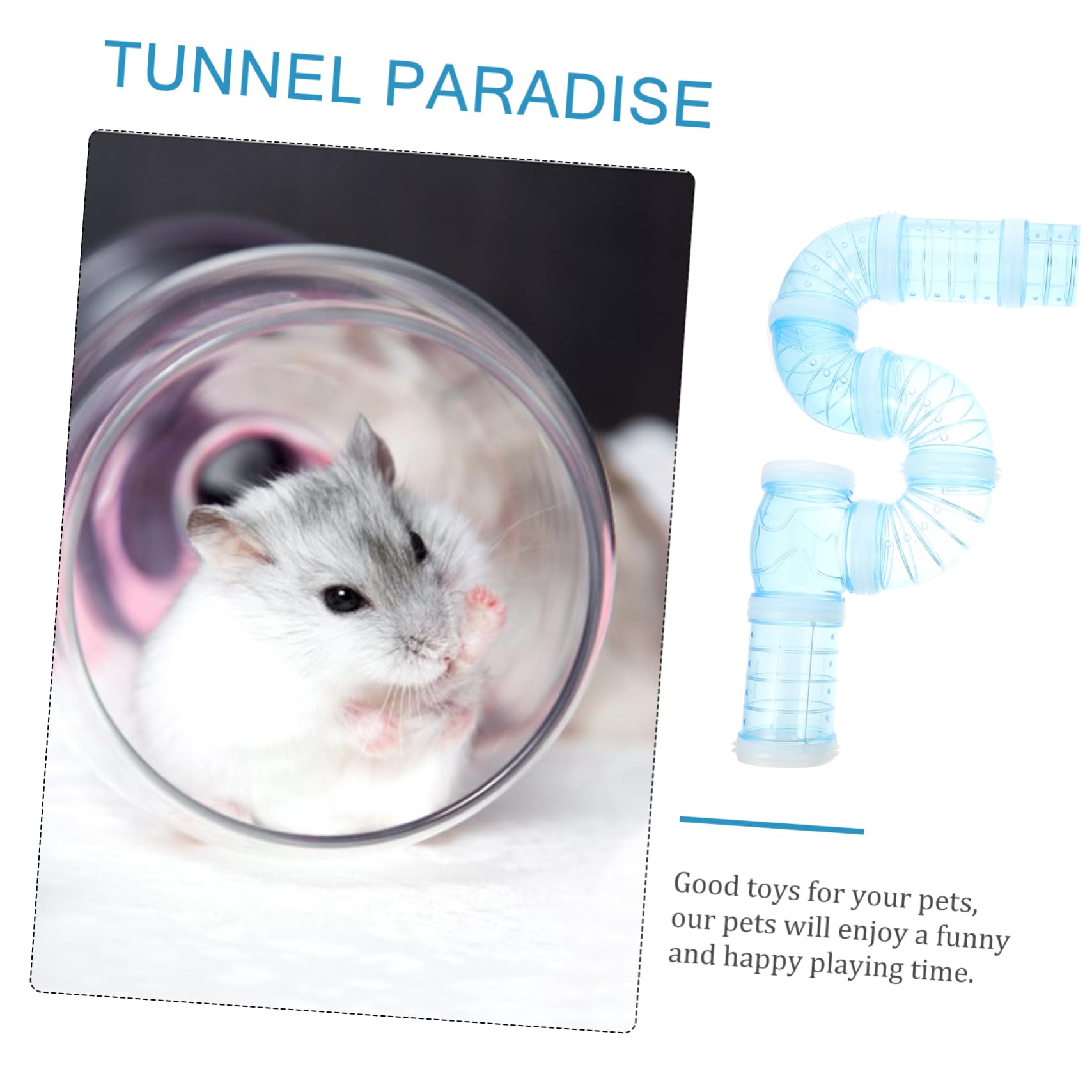 Hamsterkäfigtunnel aus Abs und Stahl Selbstgemacht Mazeröhren für Kleintiere Leicht zu Montieren und Lösen Außen Am Käfig