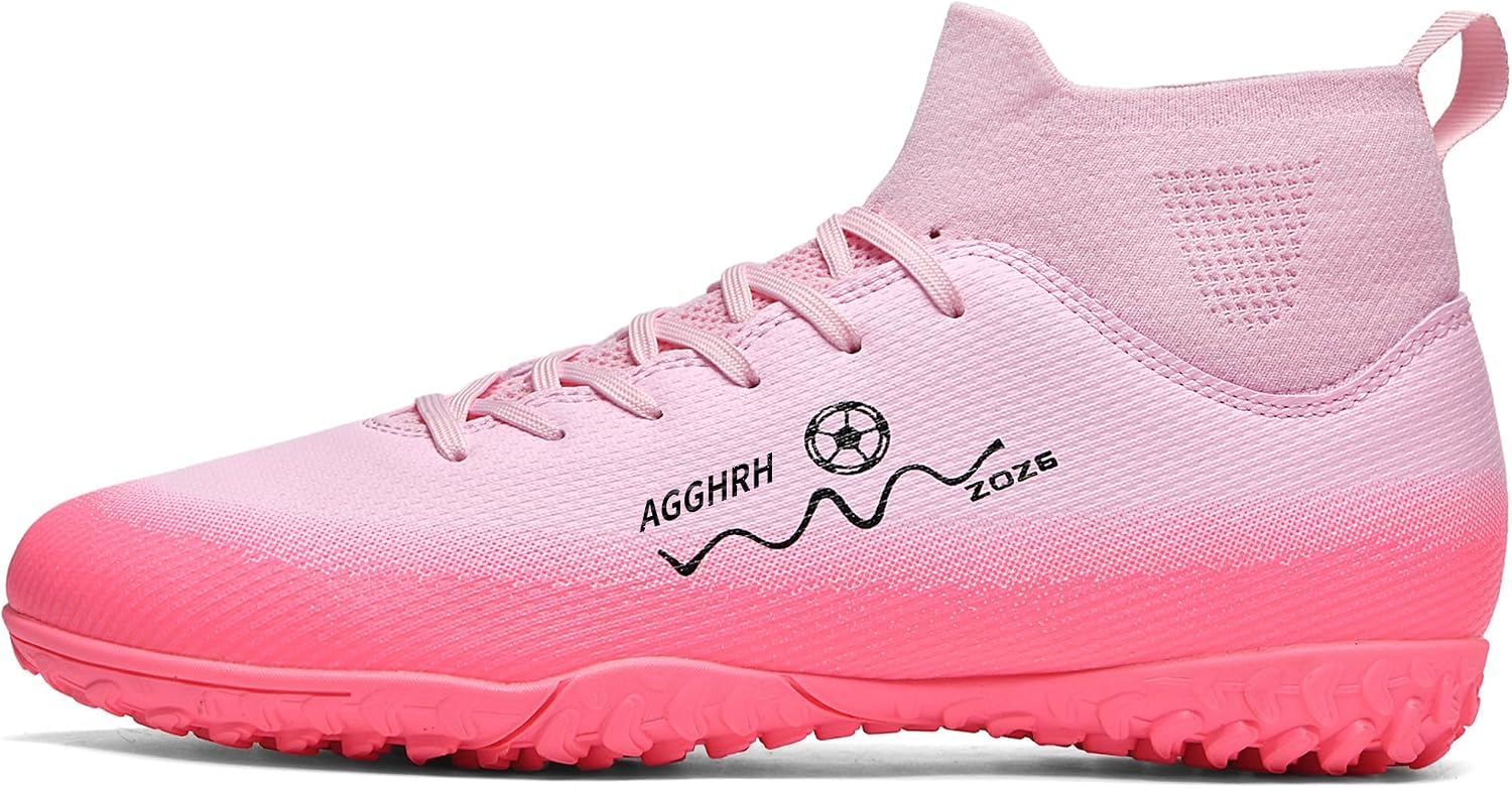 Men's Soccer Shoes Firm Ground High-top Football Cleats FG AG Professional Training Outdoor Lightweight Sneaker